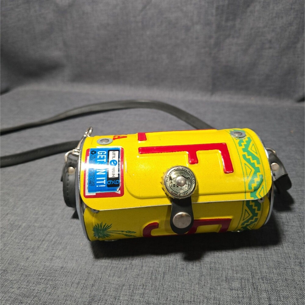Little Earth Mexico license plate Crossbody Bag Recycled Purse Unique Yellow